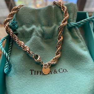 New Tiffany & co. 18k Gold 925 silver bracelet and